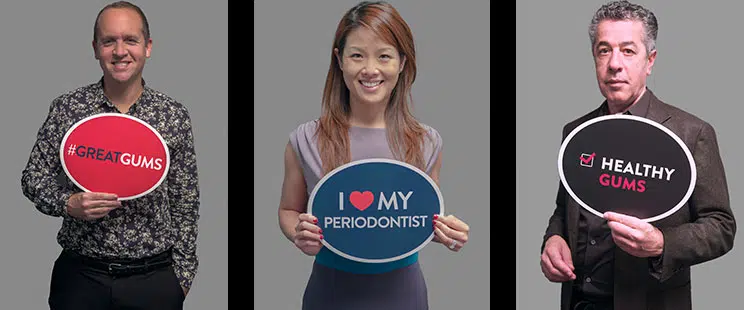 Patients Holding Signs Great Gums - I Love My Periodontist - Health Gums